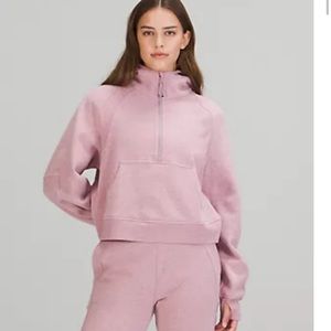 LULULEMON Half-Zip Scuba, Like New, Heathered Pink